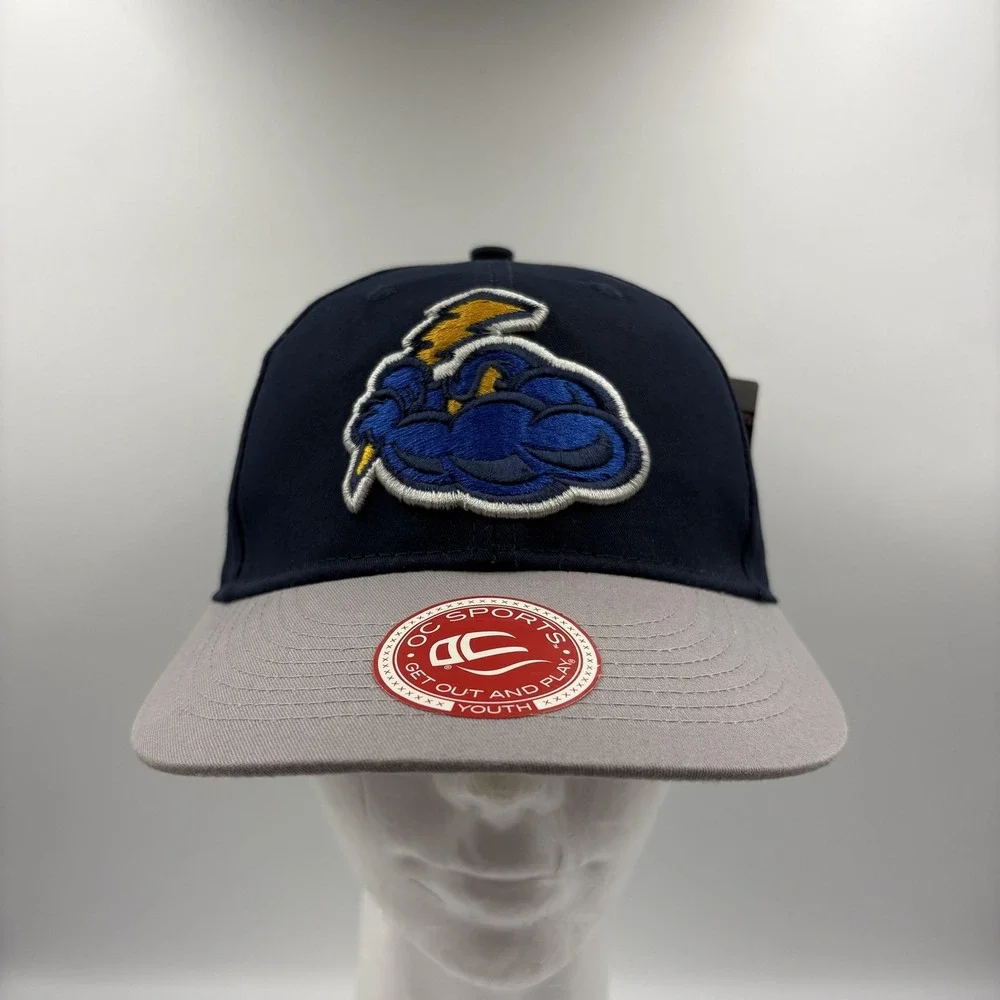 Trenton Thunder Hat Cap Boys One Size Blue Gray MILB Baseball OC Sports